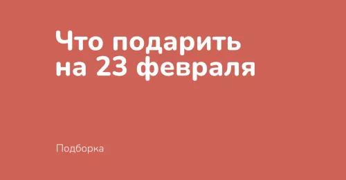 Что подарить на 23-е февраля? 